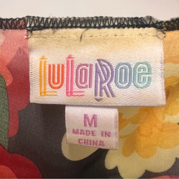 LuLaRoe Floral Semi Sheer Shirley Kimono Size medium - Picture 5 of 7